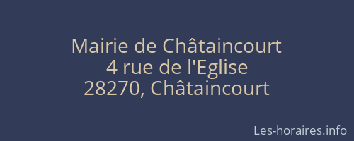 Mairie de Châtaincourt