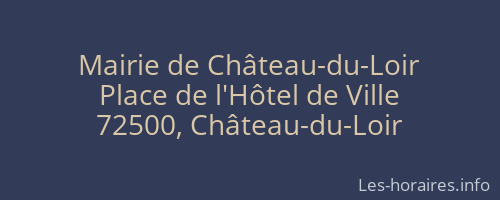 Mairie de Château-du-Loir