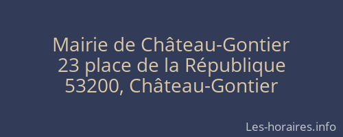 Mairie de Château-Gontier