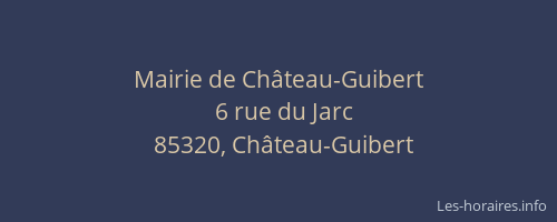 Mairie de Château-Guibert
