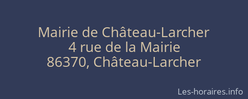Mairie de Château-Larcher