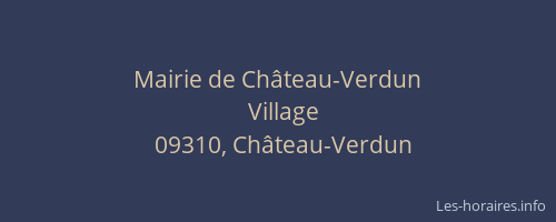Mairie de Château-Verdun