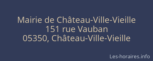 Mairie de Château-Ville-Vieille