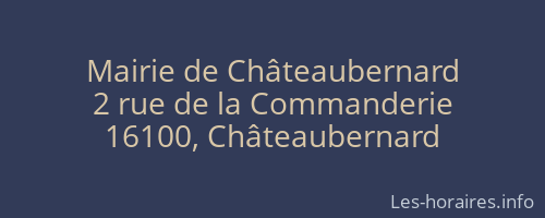 Mairie de Châteaubernard