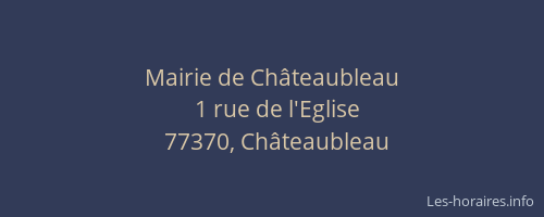 Mairie de Châteaubleau