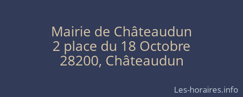 Mairie de Châteaudun