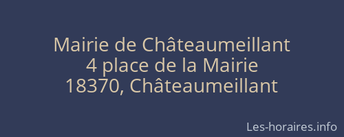 Mairie de Châteaumeillant
