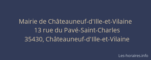 Mairie de Châteauneuf-d'Ille-et-Vilaine