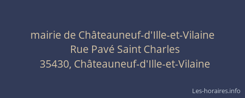 mairie de Châteauneuf-d'Ille-et-Vilaine