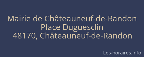 Mairie de Châteauneuf-de-Randon