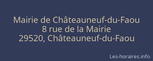 Mairie de Châteauneuf-du-Faou