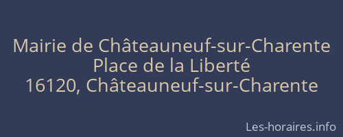 Mairie de Châteauneuf-sur-Charente