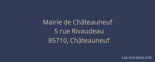 Mairie de Châteauneuf