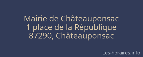 Mairie de Châteauponsac