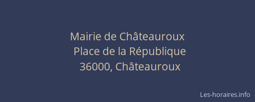 Mairie de Châteauroux