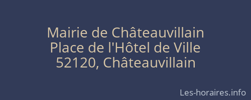 Mairie de Châteauvillain