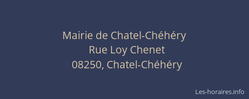 Mairie de Chatel-Chéhéry
