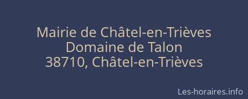 Mairie de Châtel-en-Trièves