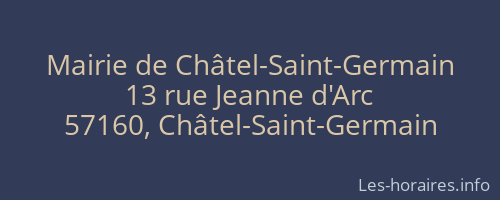 Mairie de Châtel-Saint-Germain