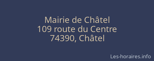 Mairie de Châtel