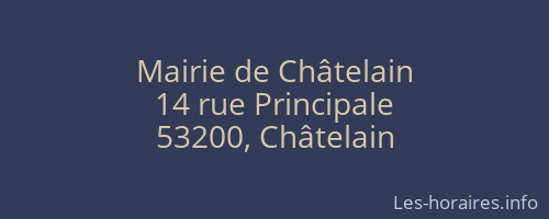 Mairie de Châtelain