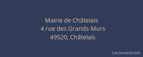 Mairie de Châtelais