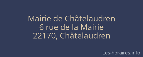 Mairie de Châtelaudren