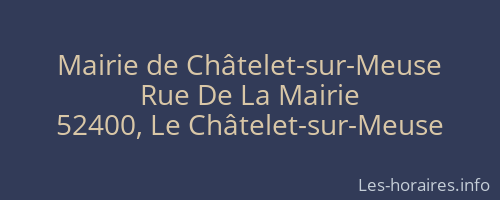 Mairie de Châtelet-sur-Meuse