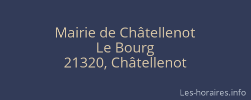 Mairie de Châtellenot