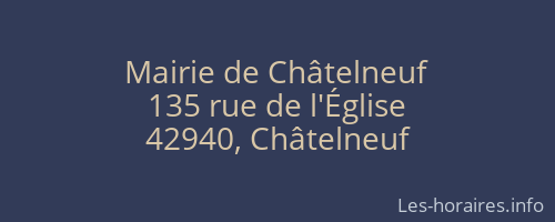Mairie de Châtelneuf