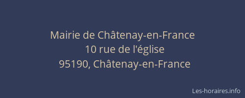 Mairie de Châtenay-en-France