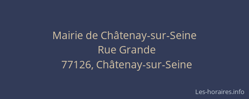 Mairie de Châtenay-sur-Seine