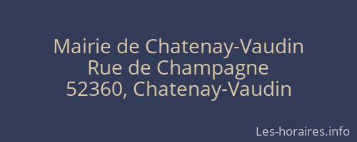 Mairie de Chatenay-Vaudin