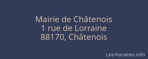 Mairie de Châtenois