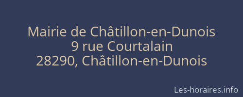 Mairie de Châtillon-en-Dunois