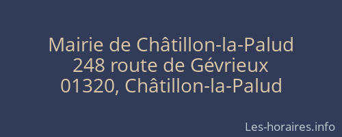 Mairie de Châtillon-la-Palud
