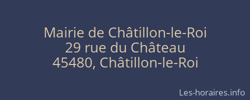 Mairie de Châtillon-le-Roi