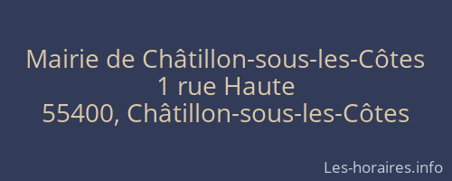 Mairie de Châtillon-sous-les-Côtes
