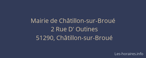 Mairie de Châtillon-sur-Broué
