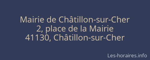 Mairie de Châtillon-sur-Cher