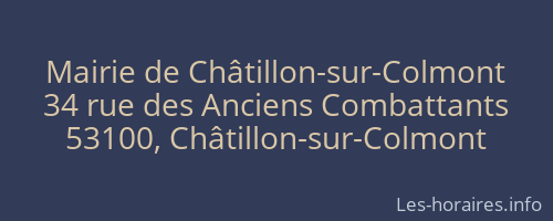 Mairie de Châtillon-sur-Colmont