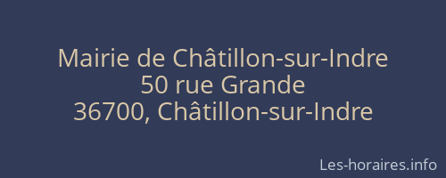 Mairie de Châtillon-sur-Indre