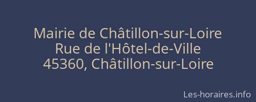 Mairie de Châtillon-sur-Loire