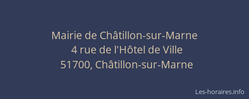 Mairie de Châtillon-sur-Marne