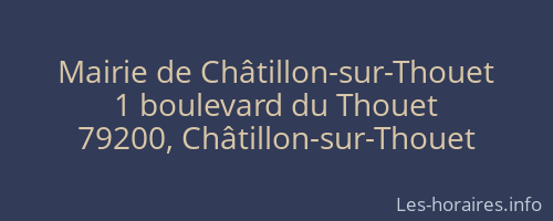 Mairie de Châtillon-sur-Thouet