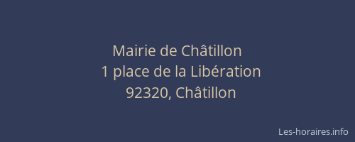 Mairie de Châtillon