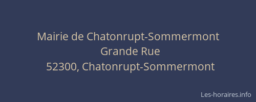 Mairie de Chatonrupt-Sommermont