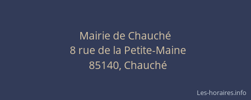 Mairie de Chauché