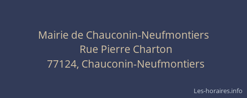 Mairie de Chauconin-Neufmontiers
