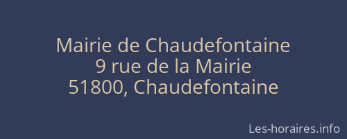 Mairie de Chaudefontaine